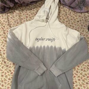 Taylor Swift White and Gray Women's Hoodie